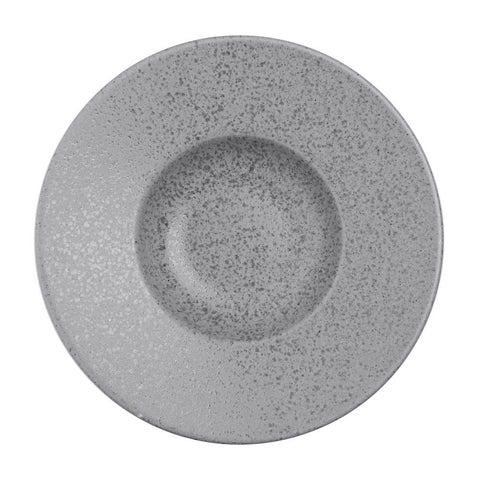 Prato para Risoto de Cerâmica Mist Cinza Matte 26cm - Wolff