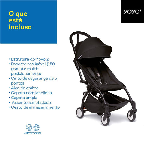 Carrinho de Bebê Compacto Yoyo² Black