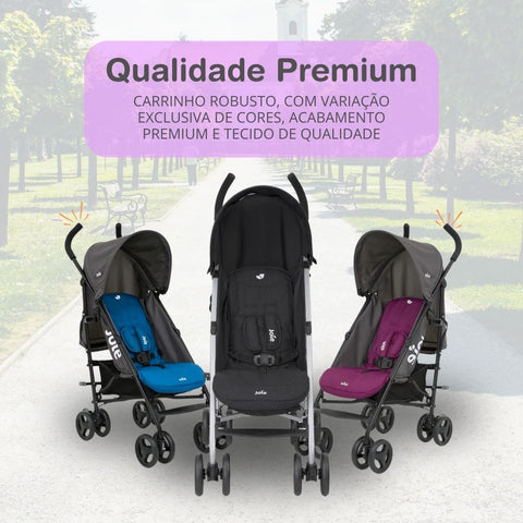 Carrinho de Bebê Passeio Guarda Chuva Nitro Preto Coal - Joie