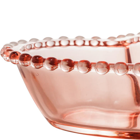 Bowl Pearl de Cristal Rosa 17,5cm x 15cm x 5,5cm - Wolff